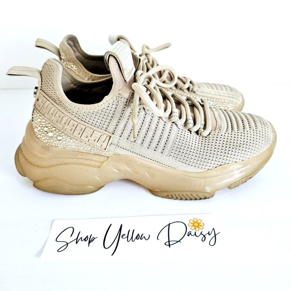Steve Madden Maxima Blush Rhinestone Womens Sneakers‎ Size 9.5~SH158.2
